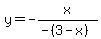 y=-x%2F%28-%283-x%29%29