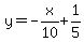 y=-x%2F10%2B1%2F5