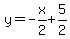 y=-x%2F2%2B5%2F2