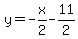 y=-x%2F2-11%2F2
