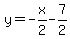 y=-x%2F2-7%2F2