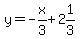 y=-x%2F3%2B2%261%2F3