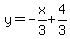 y=-x%2F3%2B4%2F3