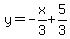y=-x%2F3%2B5%2F3