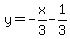 y=-x%2F3-1%2F3