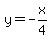 y=-x%2F4