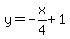 y=-x%2F4%2B1