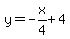 y=-x%2F4%2B4