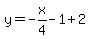 y=-x%2F4-1%2B2