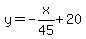 y=-x%2F45%2B20