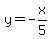 y=-x%2F5