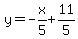 y=-x%2F5%2B11%2F5
