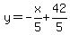 y=-x%2F5%2B42%2F5