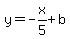 y=-x%2F5%2Bb