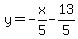 y=-x%2F5-13%2F5