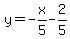 y=-x%2F5-2%2F5