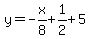 y=-x%2F8%2B1%2F2%2B5