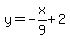 y=-x%2F9%2B2
