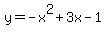 y=-x%5E2%2B3x-1