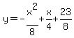 y=-x%5E2%2F8%2Bx%2F4%2B23%2F8
