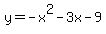 y=-x%5E2-3x-9