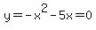 y=-x%5E2-5x=0