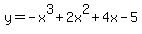 y=-x%5E3%2B2x%5E2%2B4x-5