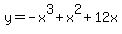 y=-x%5E3%2Bx%5E2%2B12x