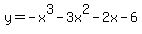 y=-x%5E3+-3x%5E2-+2x-+6