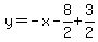 y=-x-8%2F2%2B3%2F2