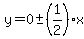 y=0%2B-+%281%2F2%29x