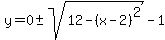 y=0%2B-sqrt%2812-%28x-2%29%5E2%29-1