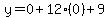 y=0%2B12%280%29%2B9