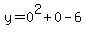 y=0%5E2%2B0-6