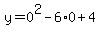 y=0%5E2-6%2A0%2B4
