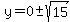 y=0+%2B-+sqrt%2815%29