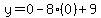y=0-8%280%29%2B9