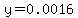 y=0.0016