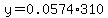 y=0.0574%2A310