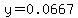 y=0.0667