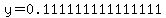 y=0.111111111111111