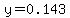 y=0.143
