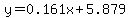 y=0.161x%2B5.879