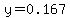 y=0.167