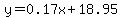 y=0.17x%2B18.95