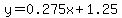 y=0.275x%2B1.25