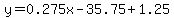 y=0.275x-35.75%2B1.25