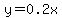 y=0.2x+