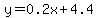 y=0.2x+%2B+4.4