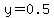 y=0.5